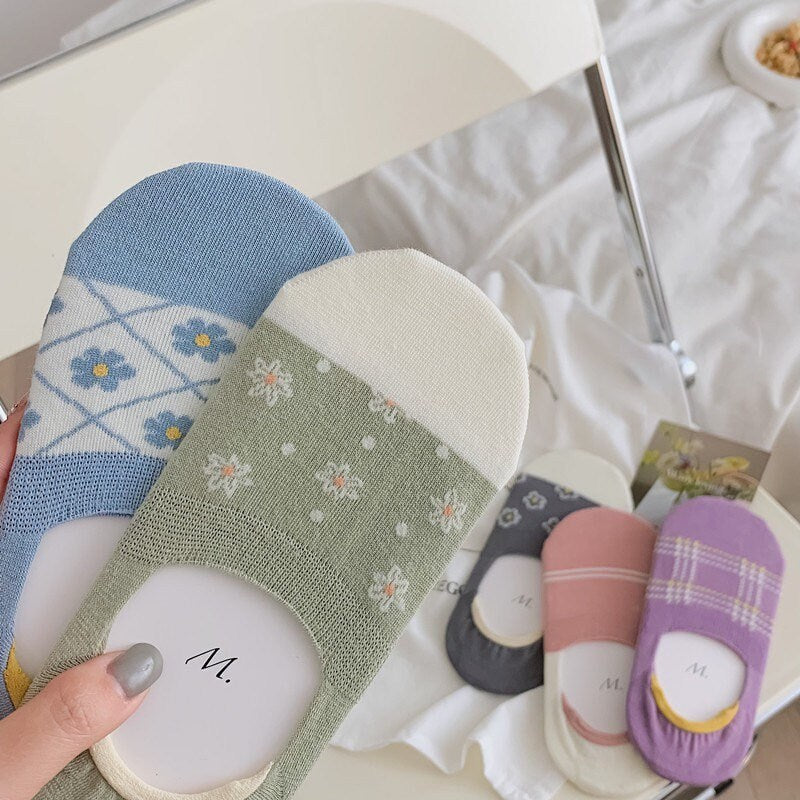 Miss June’s | Women’s | 1 pair cotton invincible socks｜Daily | Soft |  | Solid color | Gift Idea | Casual | Comfortable | summer | Light