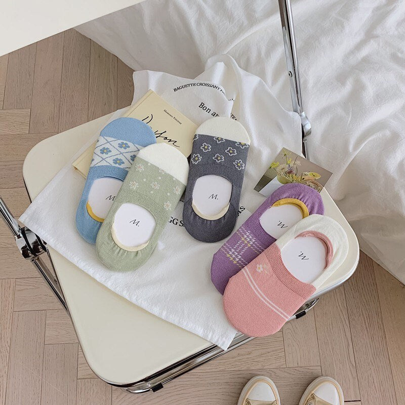 Miss June’s | Women’s | 1 pair cotton invincible socks｜Daily | Soft |  | Solid color | Gift Idea | Casual | Comfortable | summer | Light