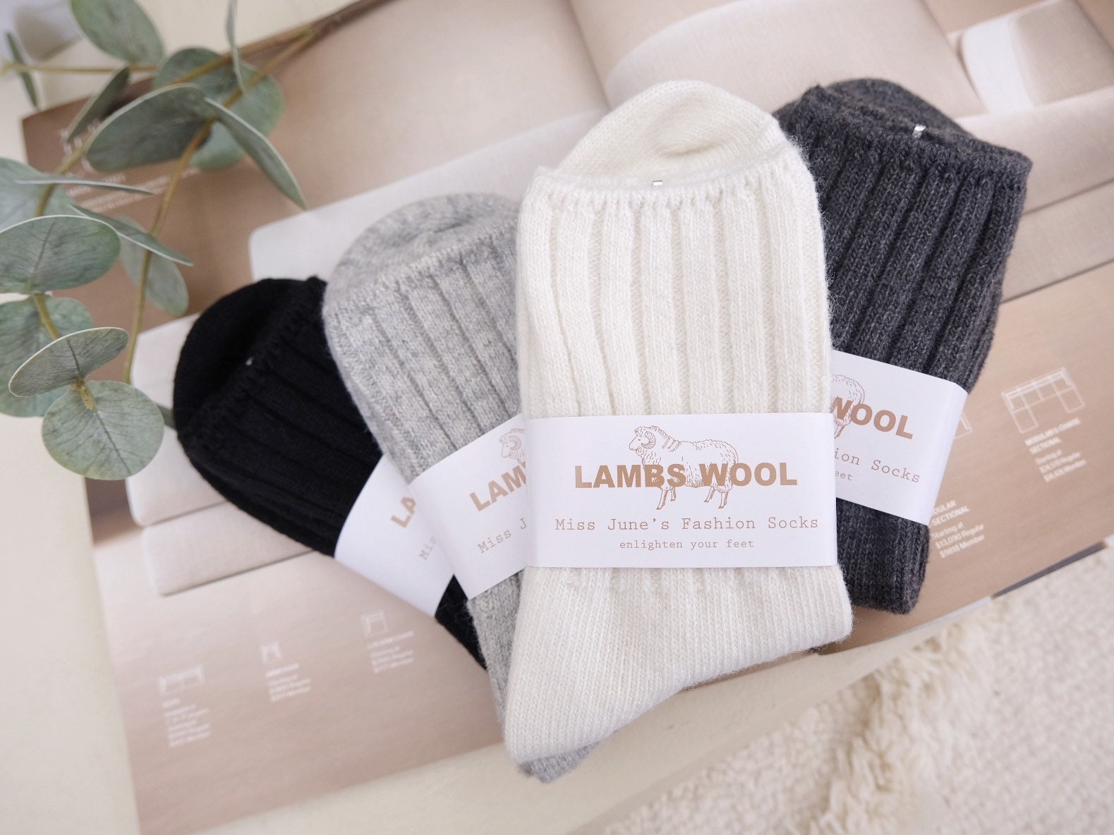 Miss June’s| 1 Pair Wool blended socks|winter| Warm | Soft | High quality| Gift idea | Thanksgiving |women’s socks|Cozy