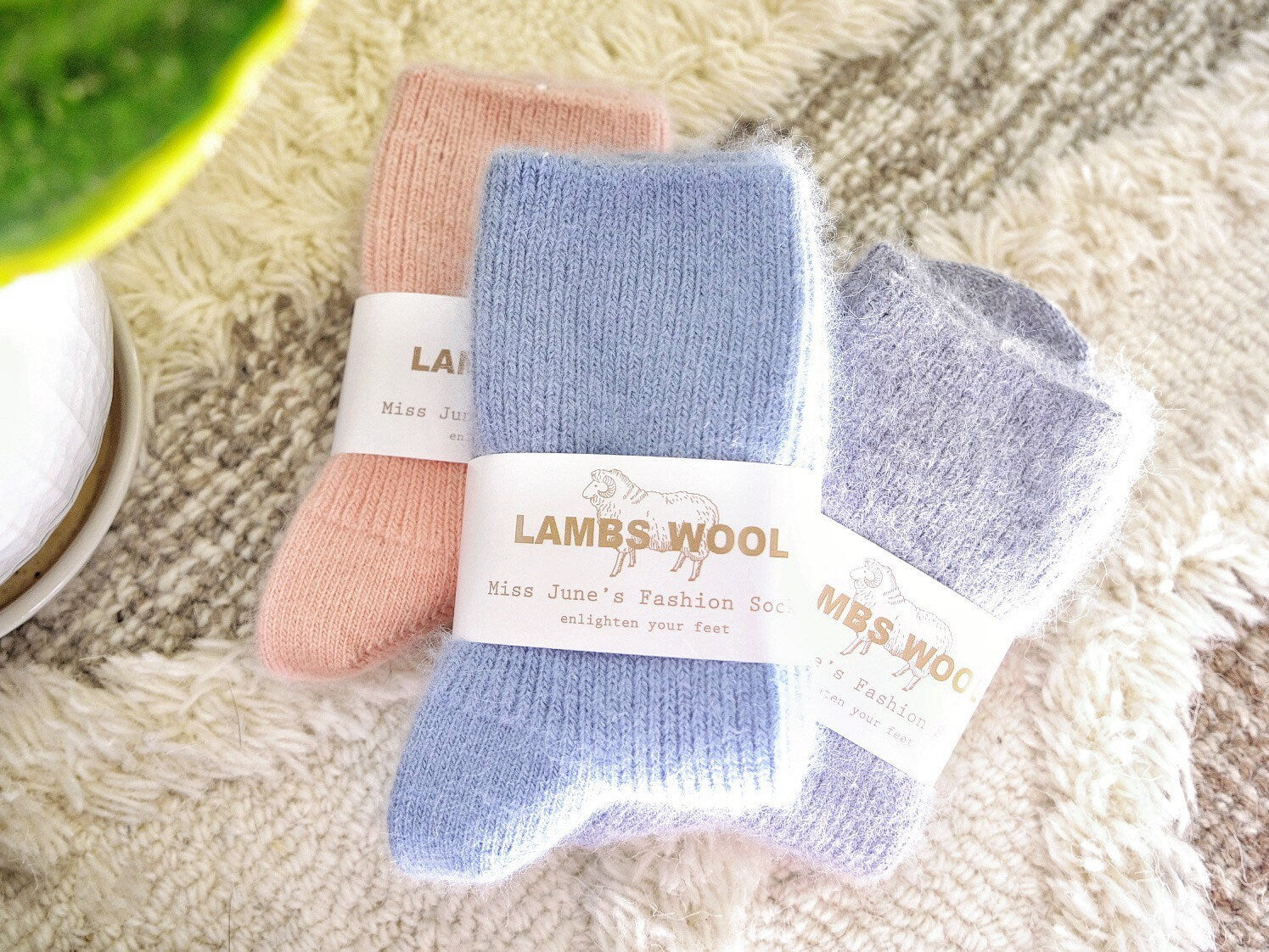 Miss June’s| 1 Pair  Cashmere Wool blended socks|Size5–7 | winter| Warm | Soft | High quality| Gift idea | Thanksgiving |women’s socks| Cozy