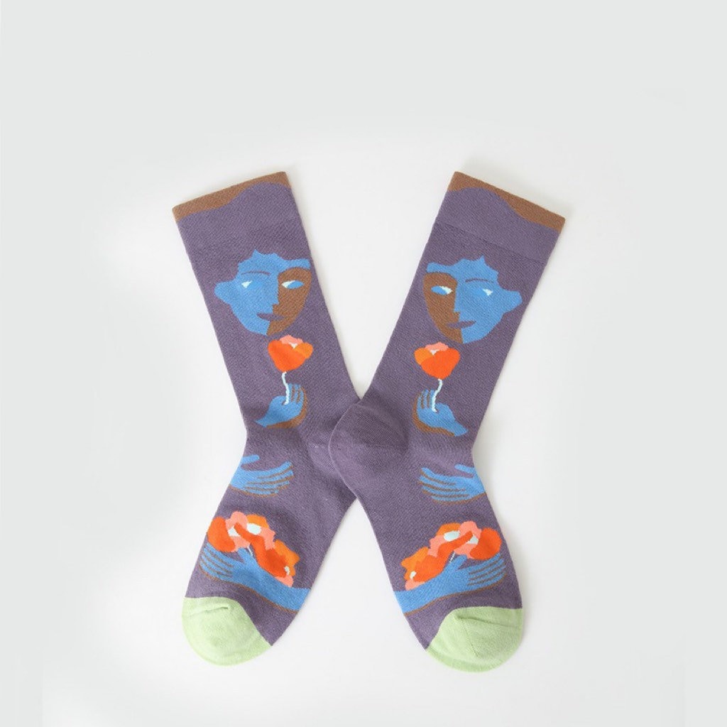 Miss June’s, Cute socks,colorful socks,cool socks,patterned socks,check patterned socks, women’s cotton socks,Casual socks