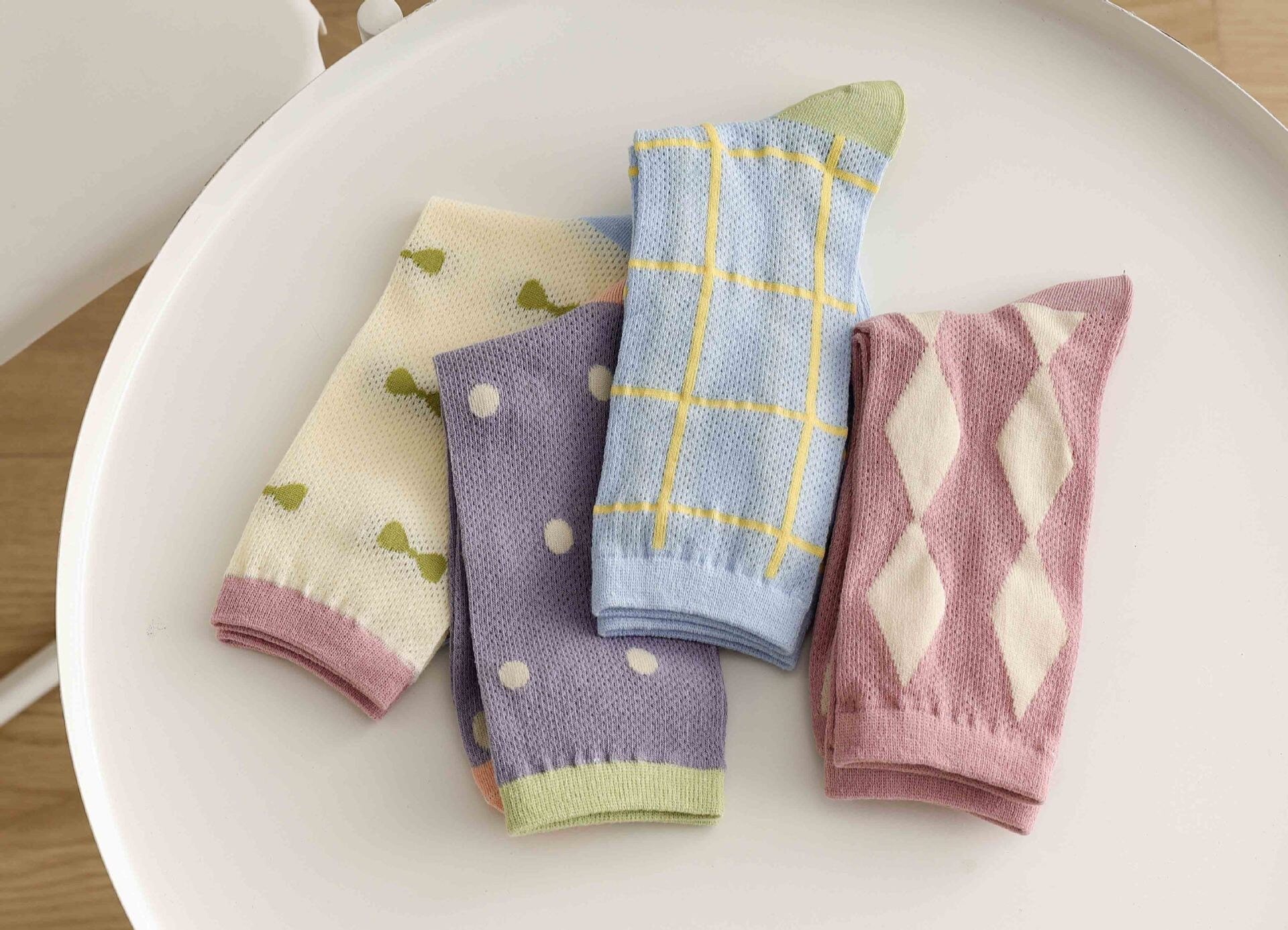 Miss June’s| Women’s light weight cotton blended socks | Cute | Colorful | Summer | Patterned | Gift Idea | Casual | Comfortable |