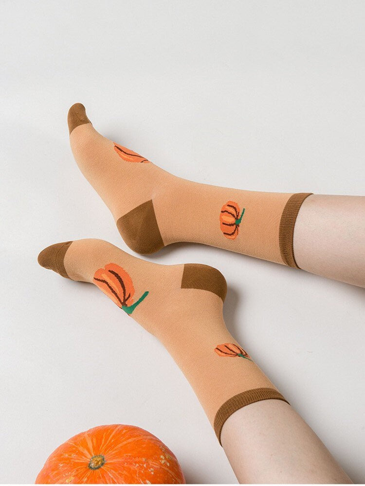Miss June’s, Halloween,Pumpkin Socks, Cool socks, colorful socks, striped socks,patterned socks, design socks,Unisex socks,Gift idea