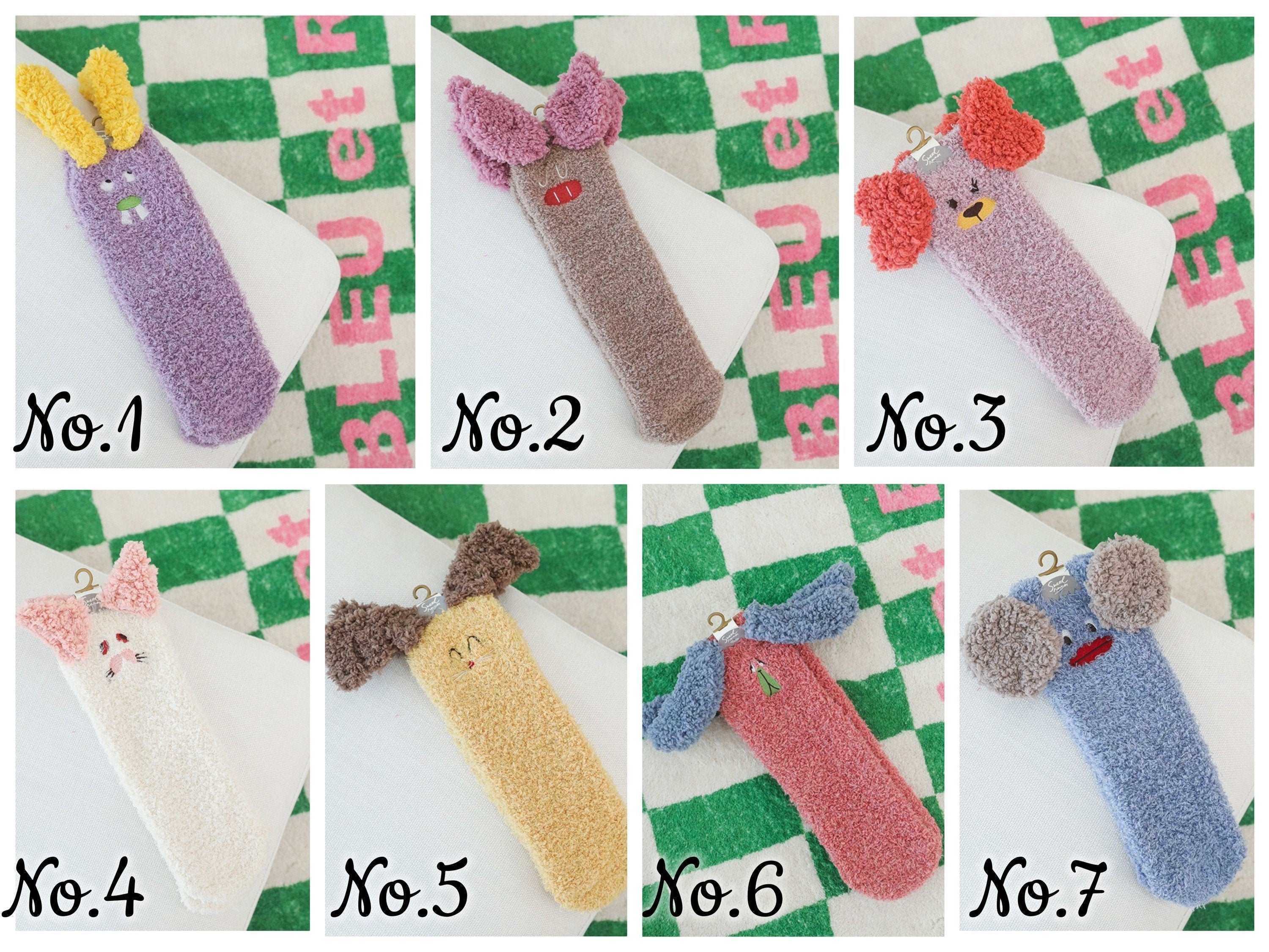 Miss June’s | Women’s | 1 pair | Floor socks | Cute | Fuzzy | Home wear | Warm | Soft | Gift Idea | Casual | Cozy| Animals| Sleep | Winter