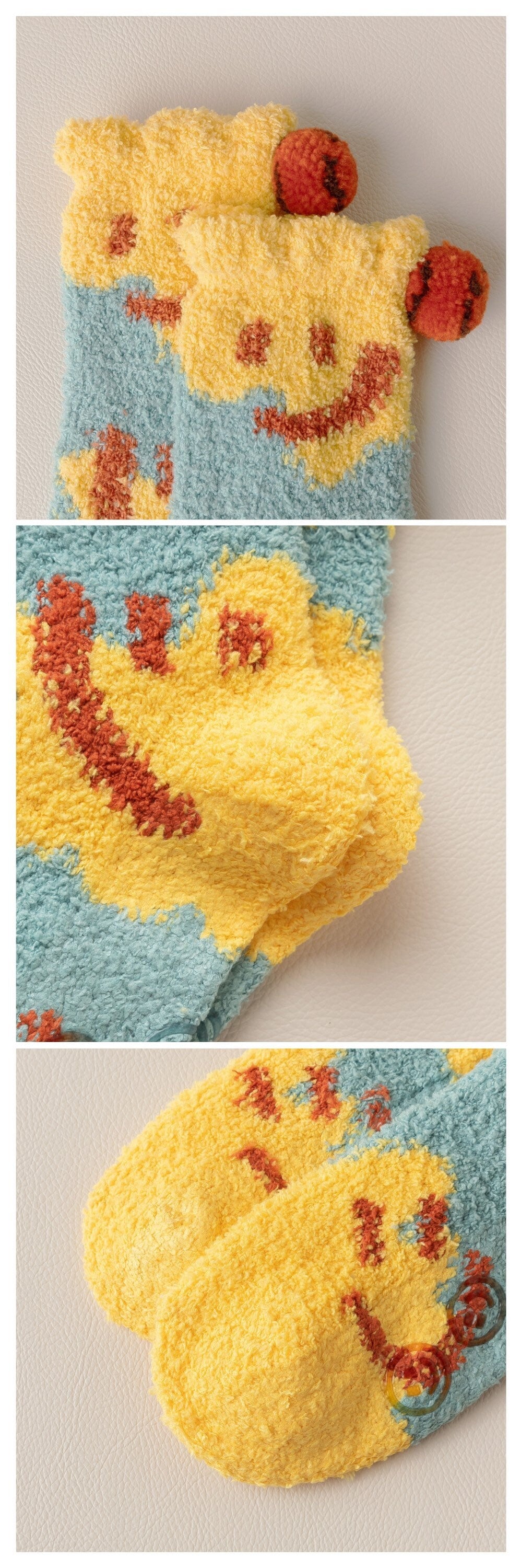 Miss June’s | Women’s | 1 pair | Floor socks | Cute | Fuzzy | Home wear | Warm | Soft | Gift Idea | Casual | Cozy| Animals| Sleep | Winter