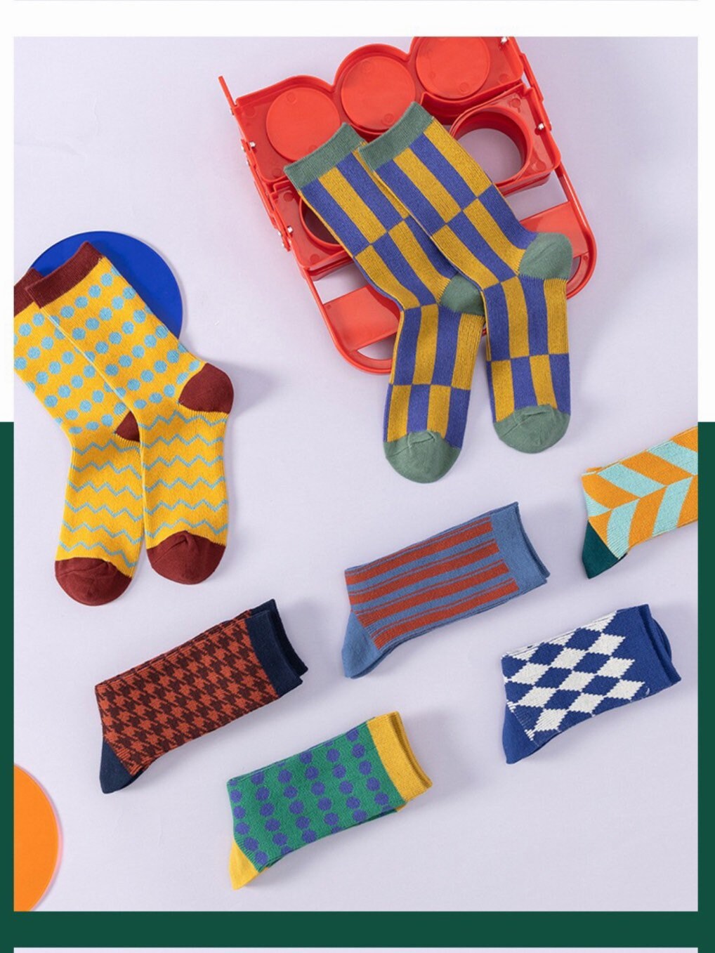 Miss June’s| 3 pair vintage  holiday socks ｜Women’s | Creative | Colorful | Cute | Knit | Designed | Warm | Gift Idea | Cozy | Christmas