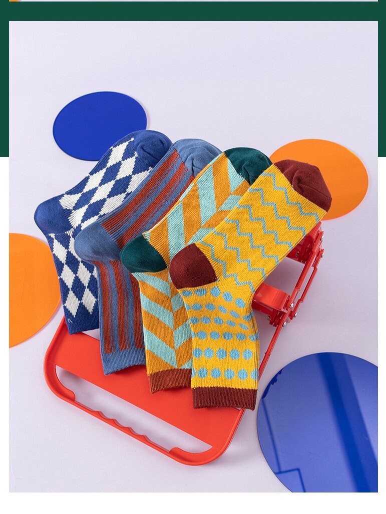 Miss June’s| 3 pair vintage  holiday socks ｜Women’s | Creative | Colorful | Cute | Knit | Designed | Warm | Gift Idea | Cozy | Christmas