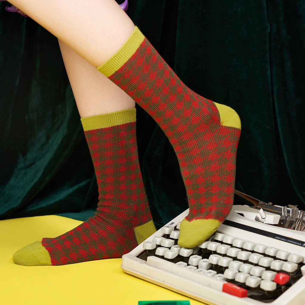 Miss June’s| 3 pair vintage  holiday socks ｜Women’s | Creative | Colorful | Cute | Knit | Designed | Warm | Gift Idea | Cozy | Christmas
