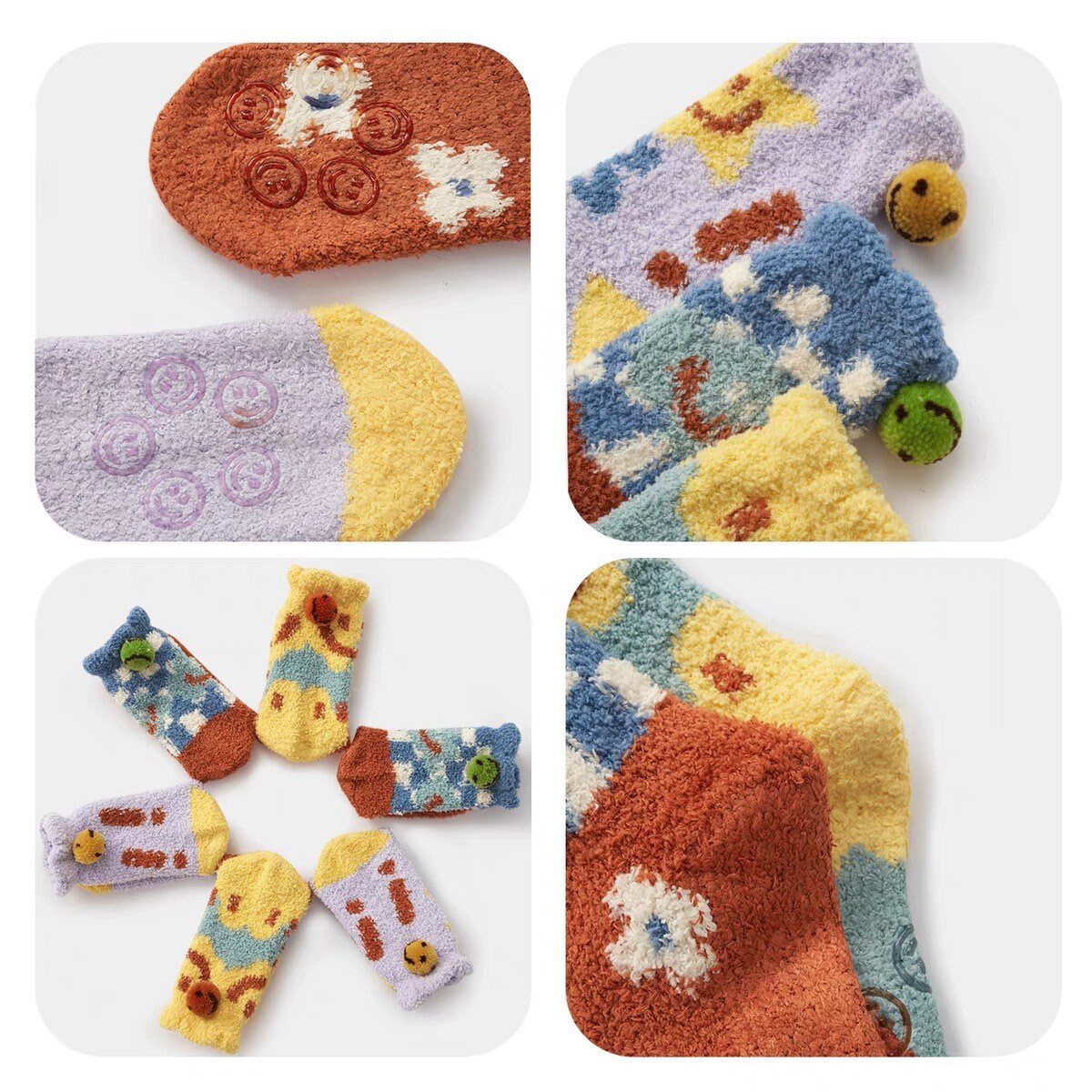 Miss June’s | Women’s | 1 pair | Floor socks | Cute | Fuzzy | Home wear | Warm | Soft | Gift Idea | Casual | Cozy| Animals| Sleep | Winter