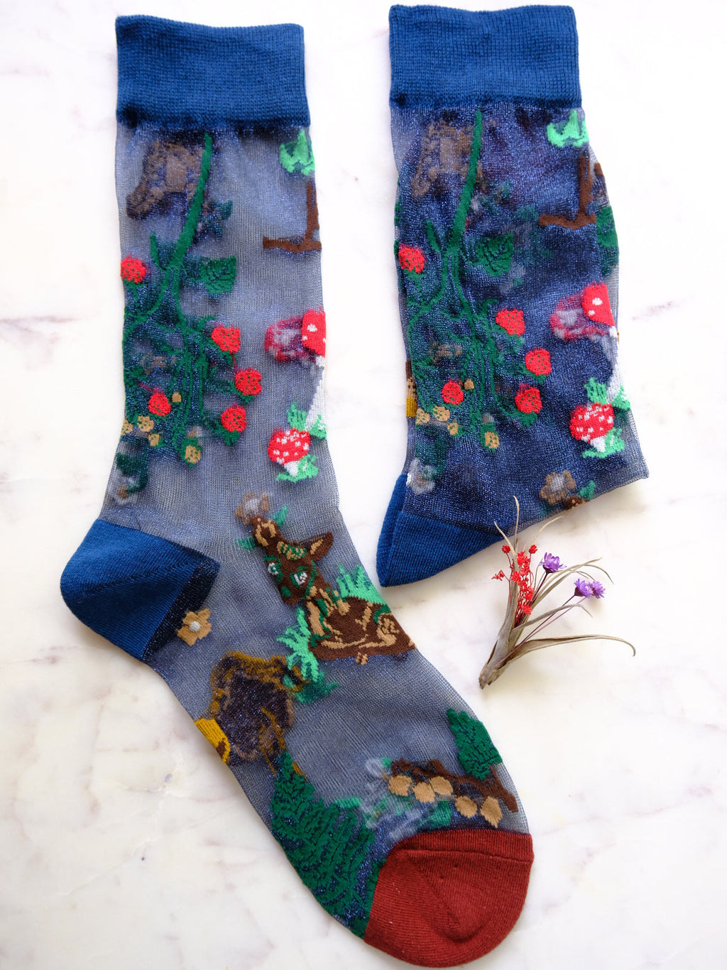 Miss June’s | Women’s Glass Silk-like Transparent socks | Cute | Colorful | Summer | Patterned | Gift Idea | Casual | Comfortable | Floral |