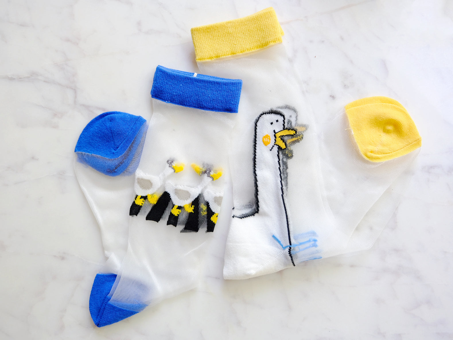 Miss June’s | Women’s Glass Silk-like Transparent socks | Cute | Colorful | Summer | Patterned | Gift Idea | Casual | Comfortable | Floral |