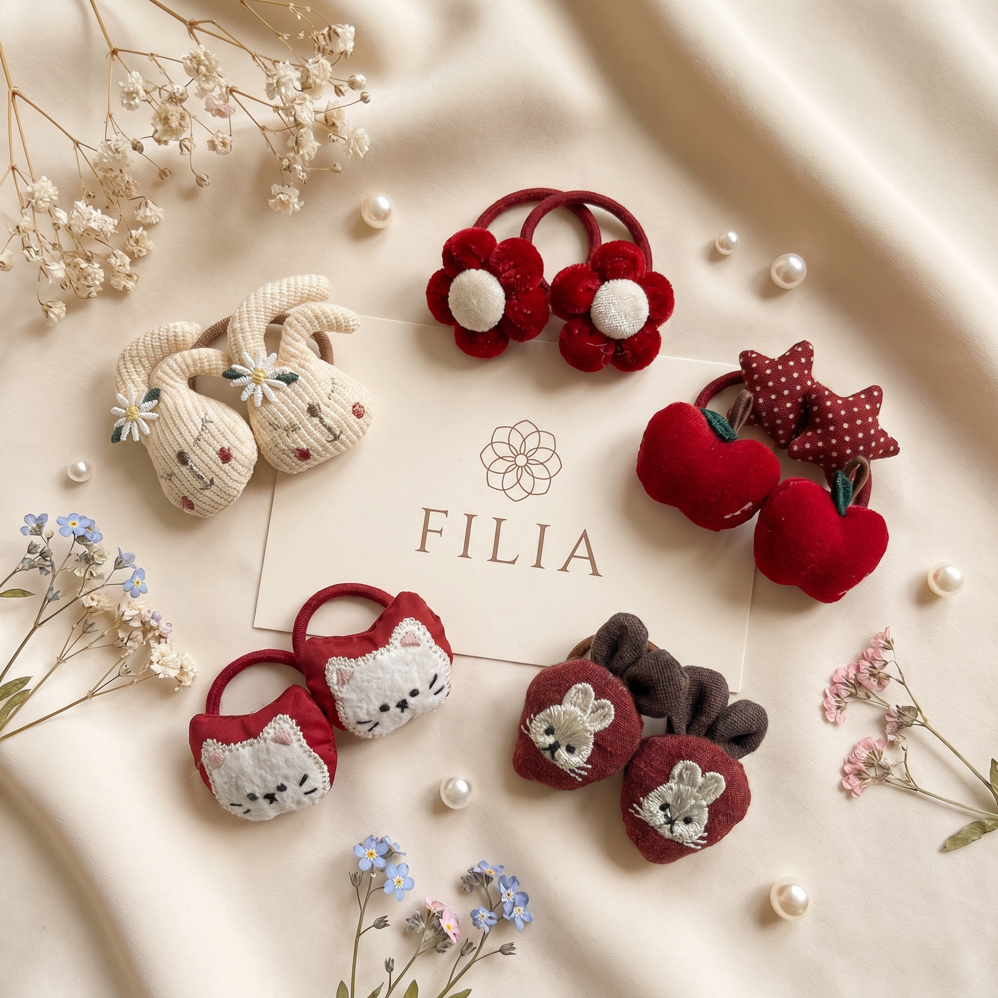 Christmas Holiday Plush Hair Tie Collection - product photo 2