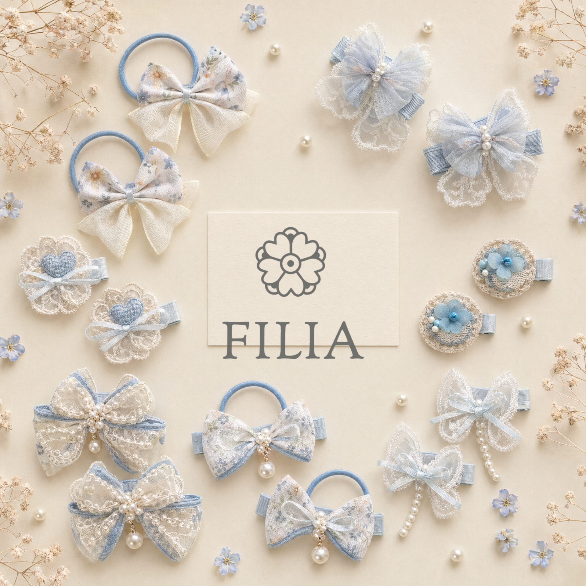 Lace Bow Hair Clip & Hair Tie Collection - product photo 2