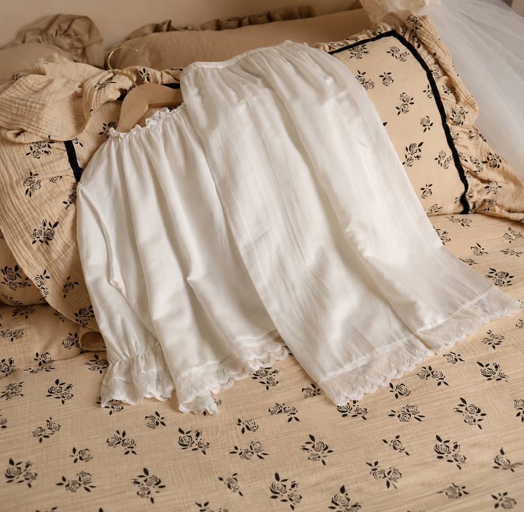 Girls’ silk-cotton soft lounge set - image 4