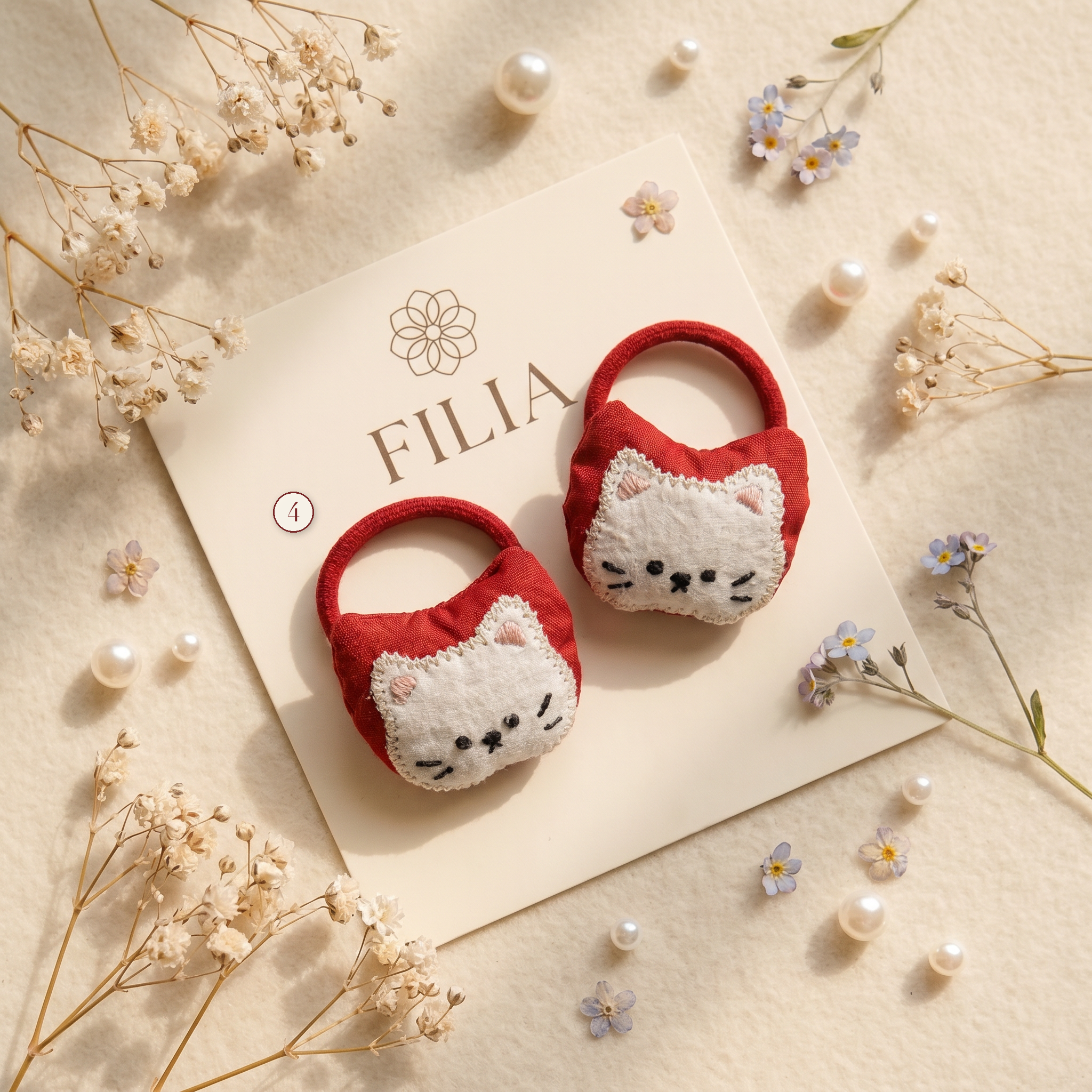 Christmas Holiday Plush Hair Tie Collection - variant 4 (labeled v4 v3)