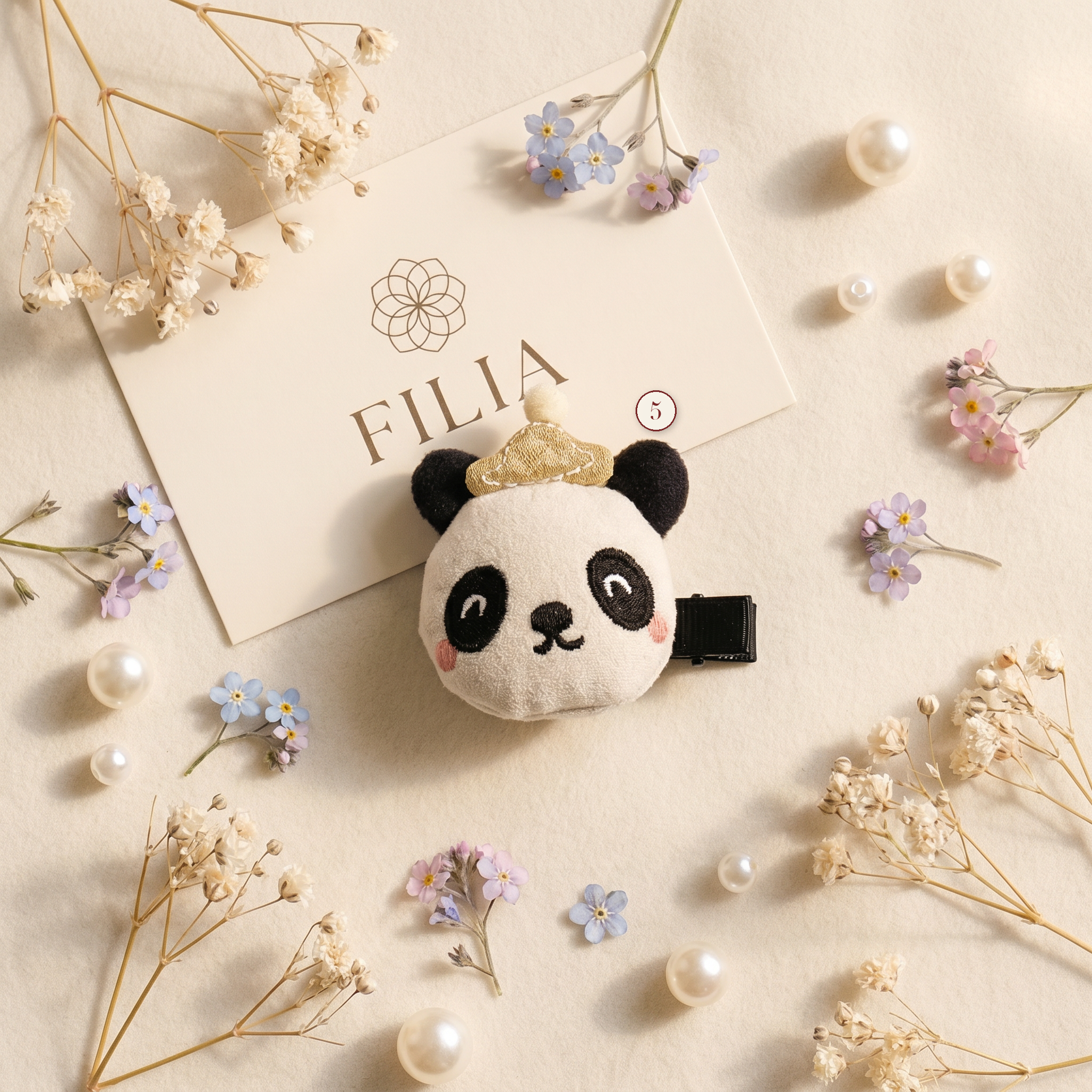 Plush Animal Hair Clip & Hair Tie Set - variant 5 (labeled v4)