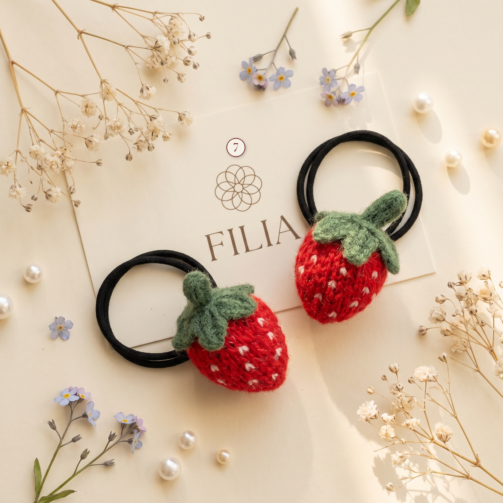 Christmas Holiday Plush Hair Tie Collection - variant 7 (labeled v4 v3)