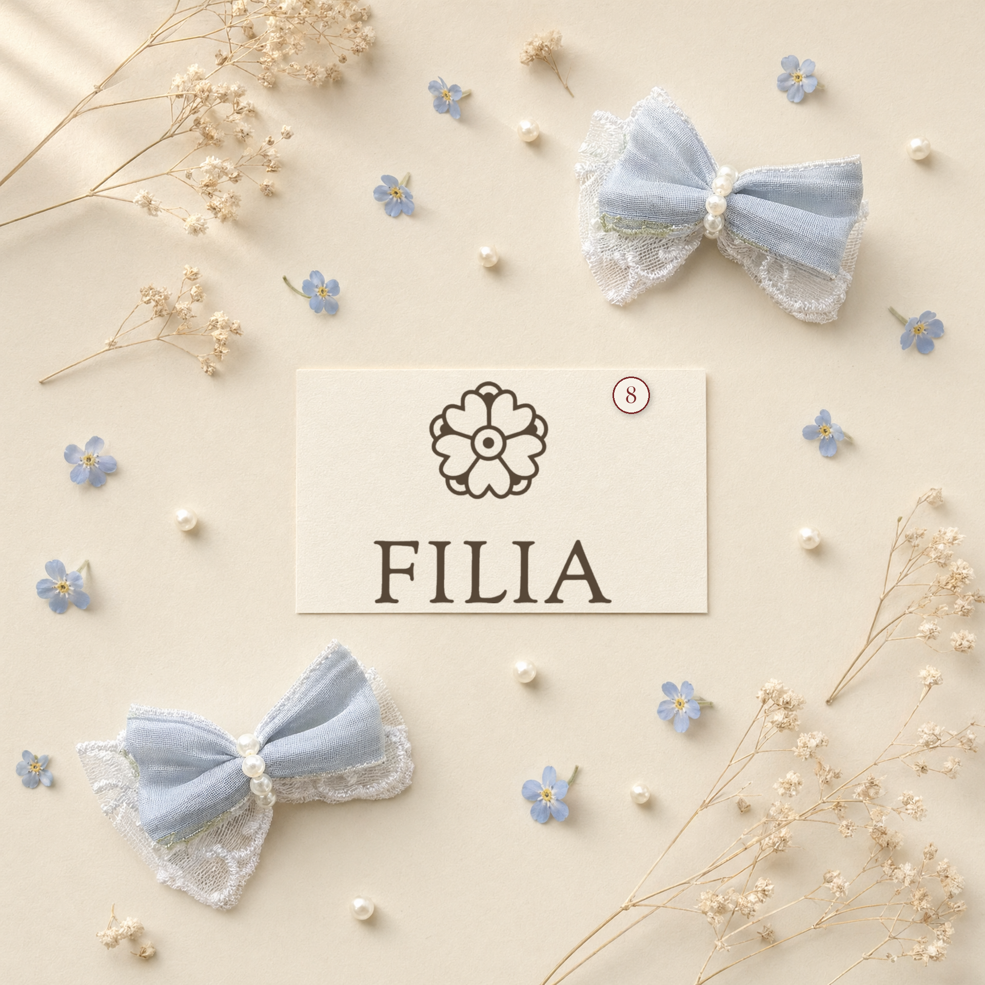 Lace Bow Hair Clip & Hair Tie Collection - variant 8 (labeled v4)