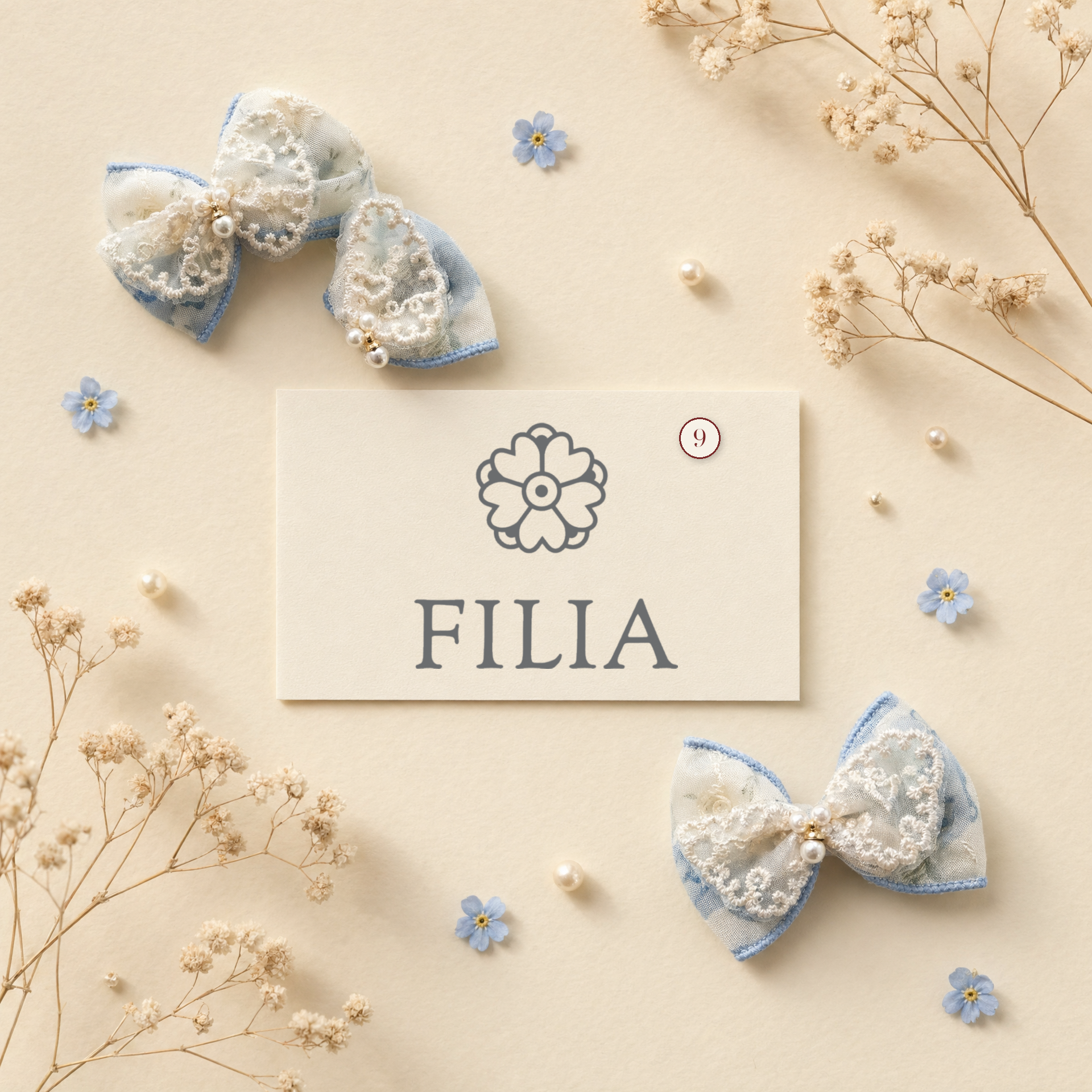 Lace Bow Hair Clip & Hair Tie Collection - variant 9 (labeled v4)
