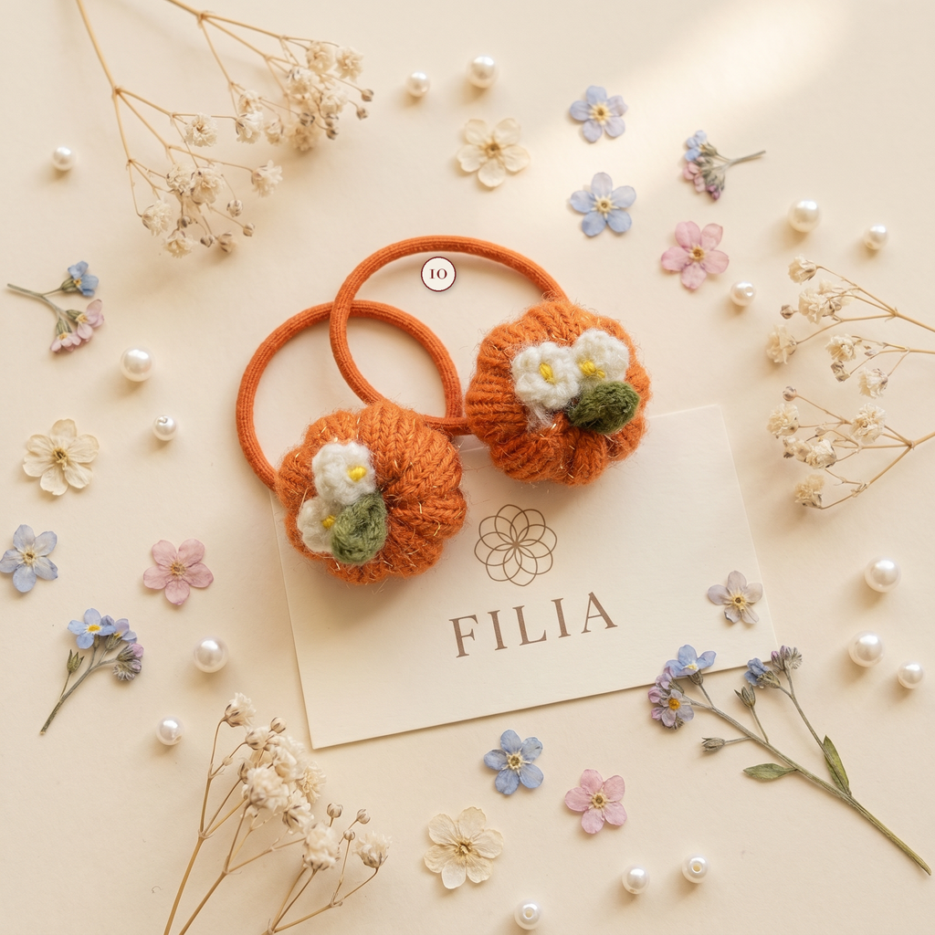 Christmas Holiday Plush Hair Tie Collection - variant 10 (labeled v4 v3)