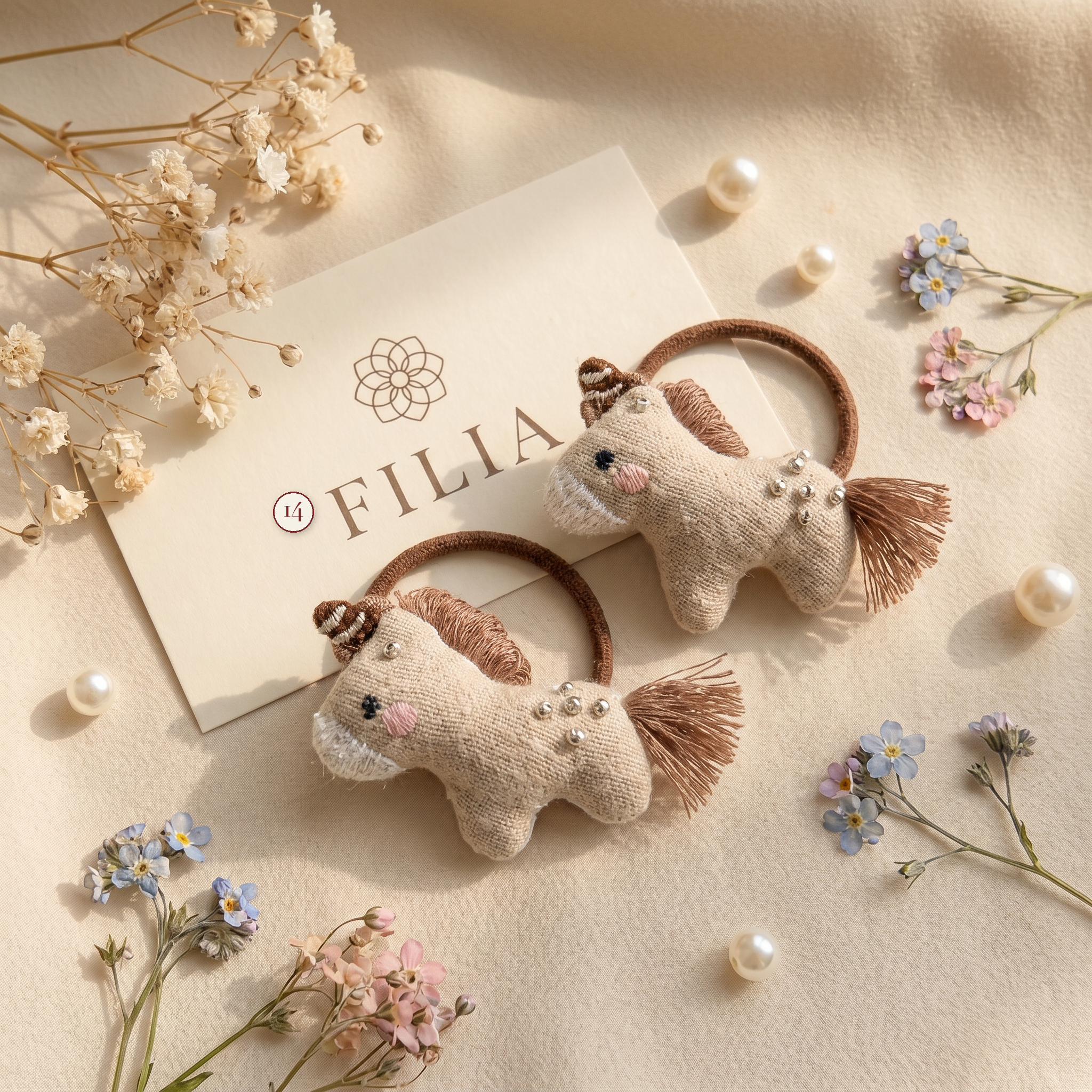 Christmas Holiday Plush Hair Tie Collection - variant 14 (labeled v4 v3)