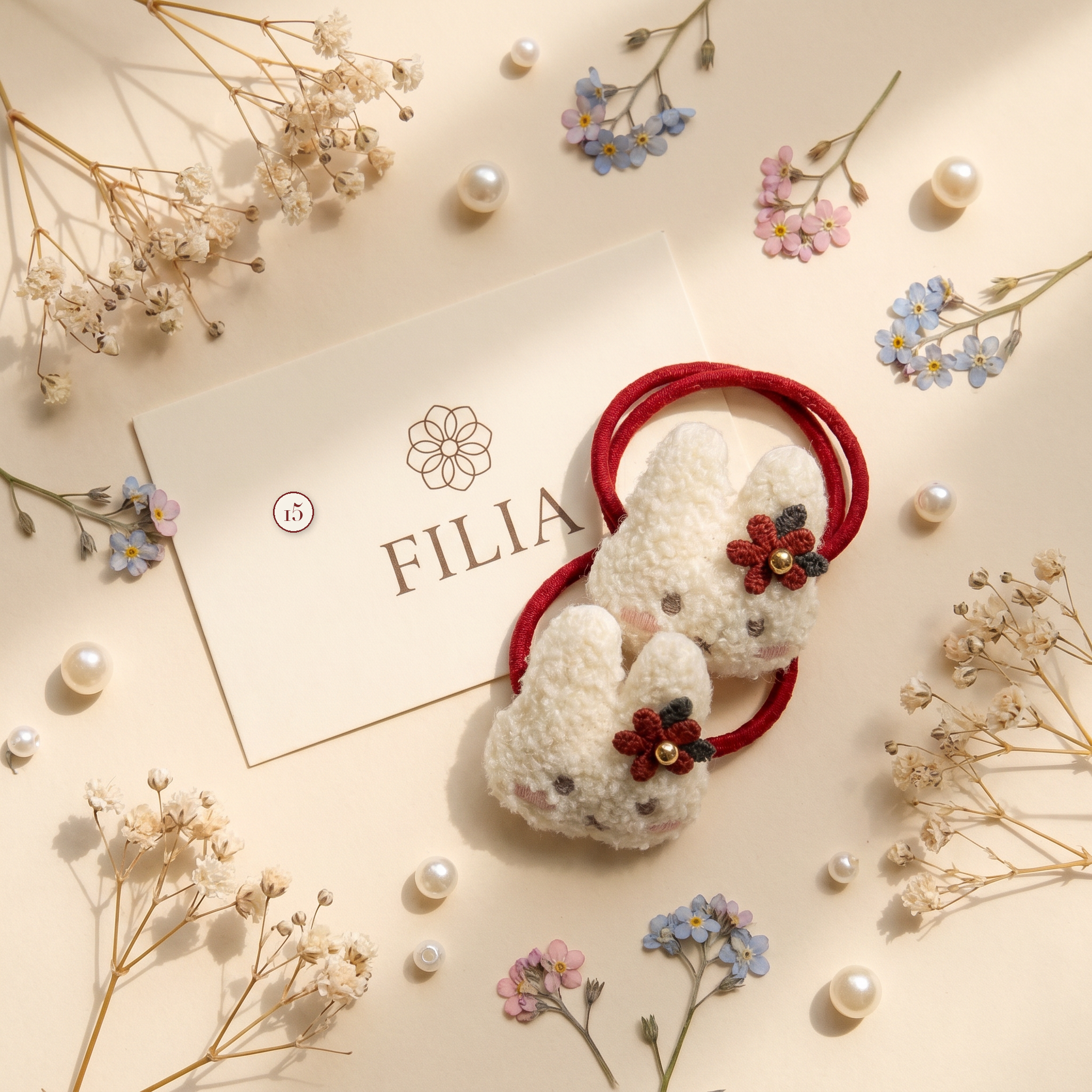 Christmas Holiday Plush Hair Tie Collection - variant 15 (labeled v4 v3)