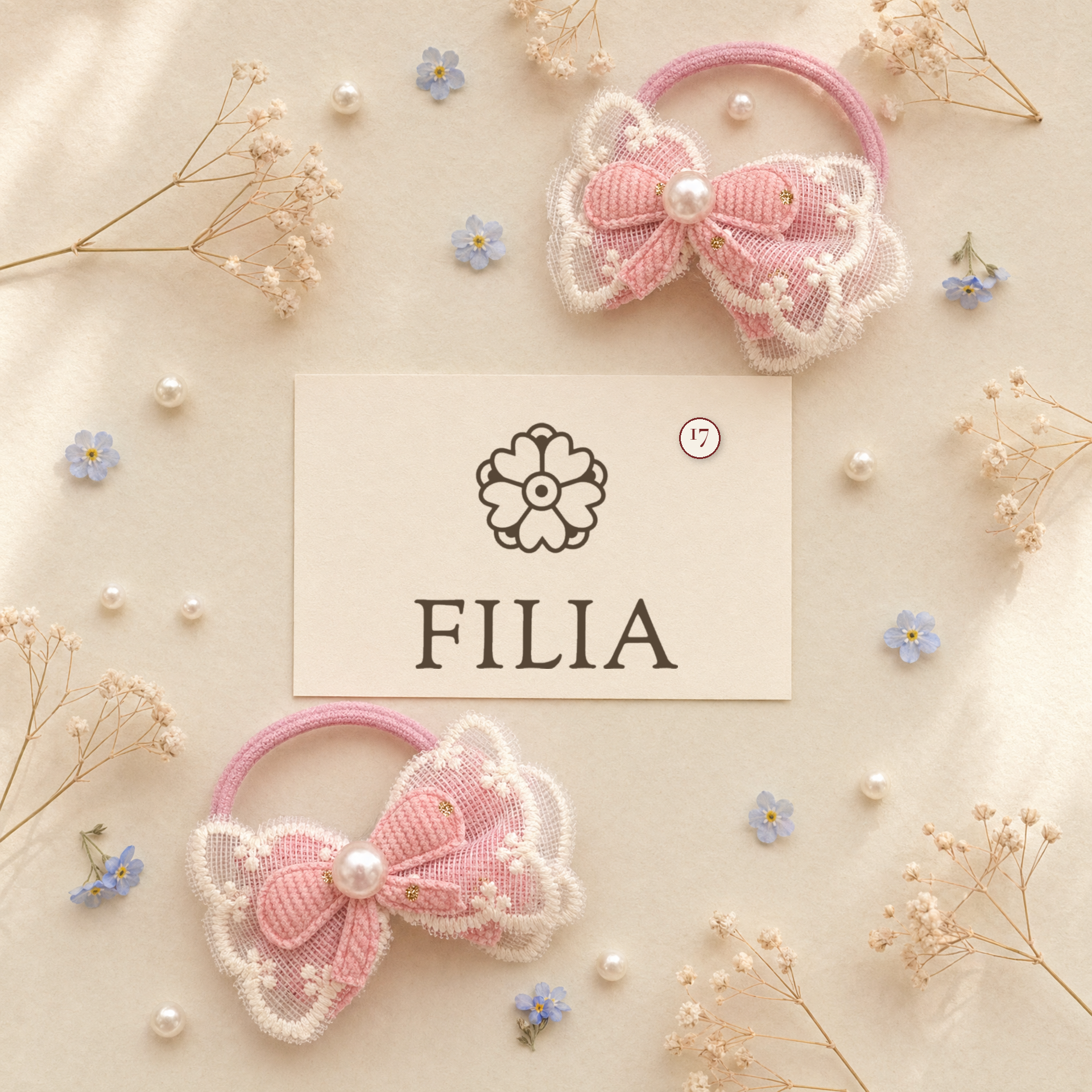 Lace Bow Hair Clip & Hair Tie Collection - variant 17 (labeled v4)