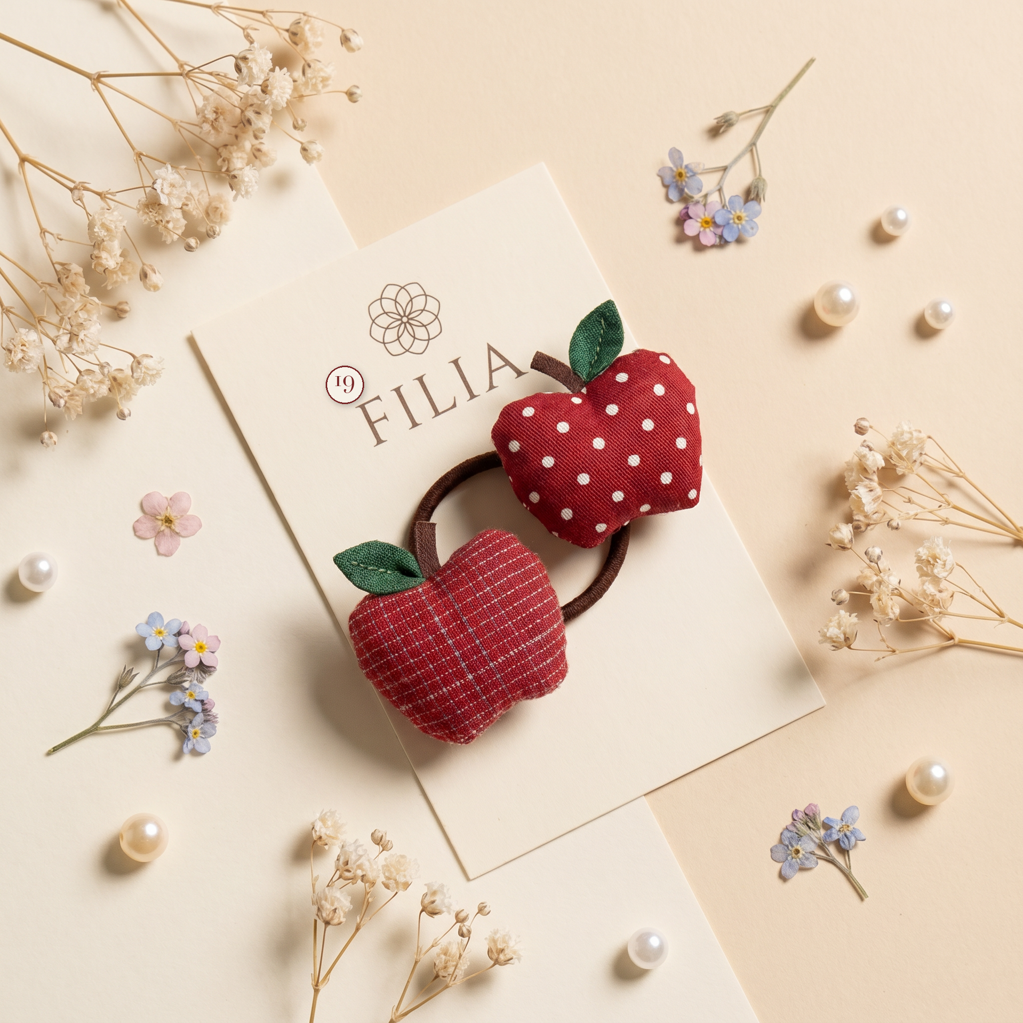 Christmas Holiday Plush Hair Tie Collection - variant 19 (labeled v4 v3)