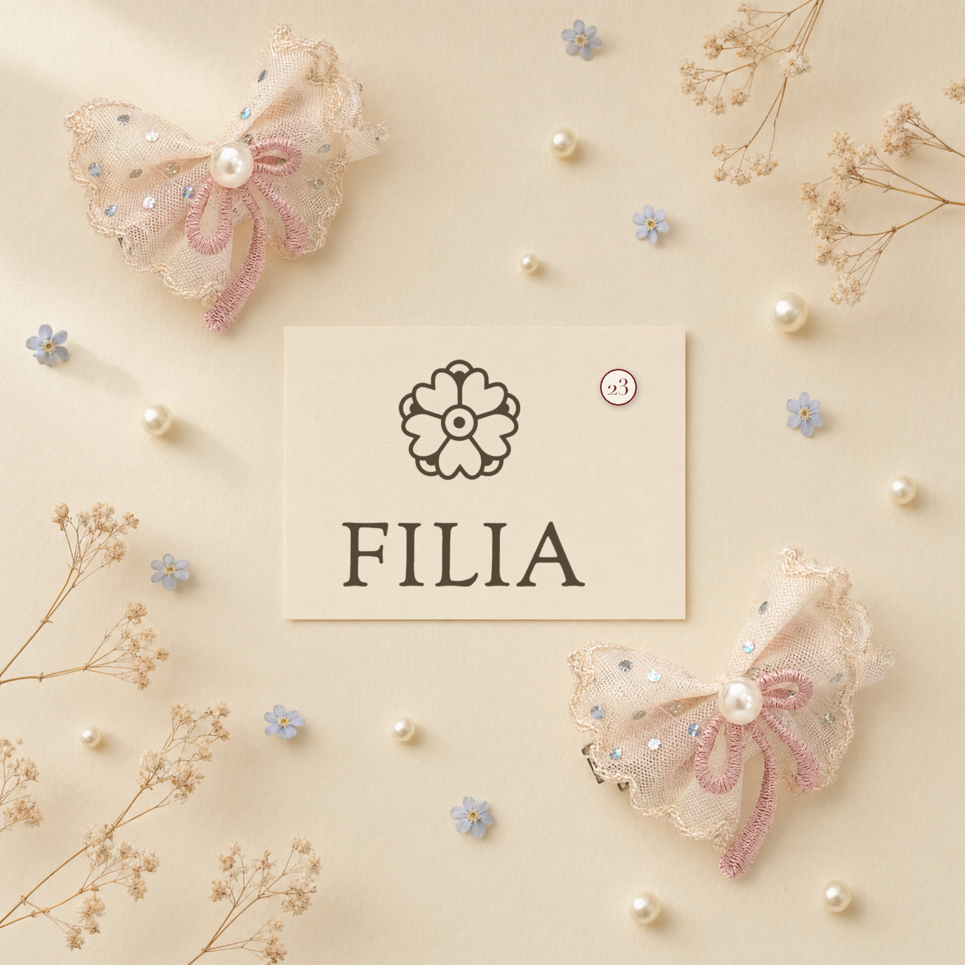 Lace Bow Hair Clip & Hair Tie Collection - variant 23 (labeled v4)