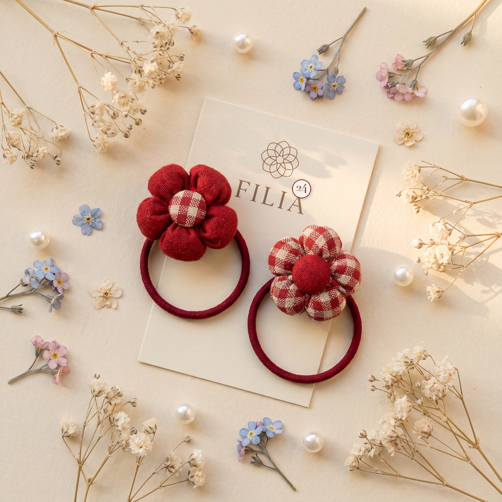 Christmas Holiday Plush Hair Tie Collection - variant 24 (labeled v4)