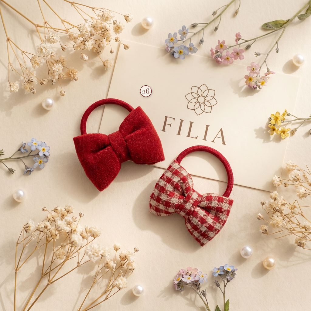 Christmas Holiday Plush Hair Tie Collection - variant 26 (labeled v4 v3)