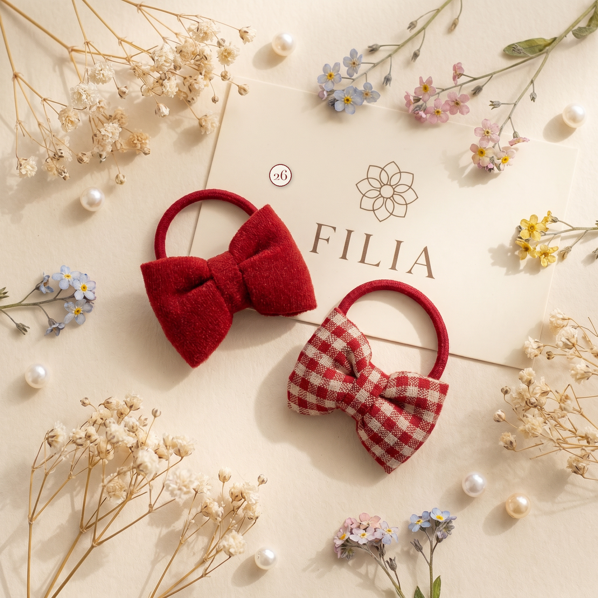 Christmas Holiday Plush Hair Tie Collection - variant 26 (labeled v4 v3)