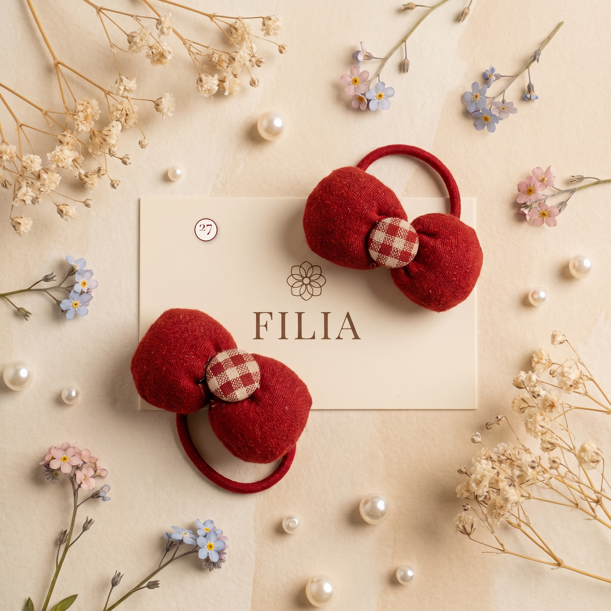 Christmas Holiday Plush Hair Tie Collection - variant 27 (labeled v4 v3)